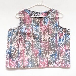Batik short sleeve top - 100% cotton - very good condition